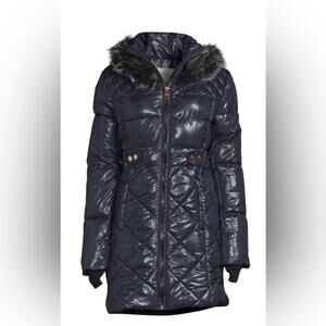 Nicole Miller NM125X Navy Blue Puffer Coat Size 2XL